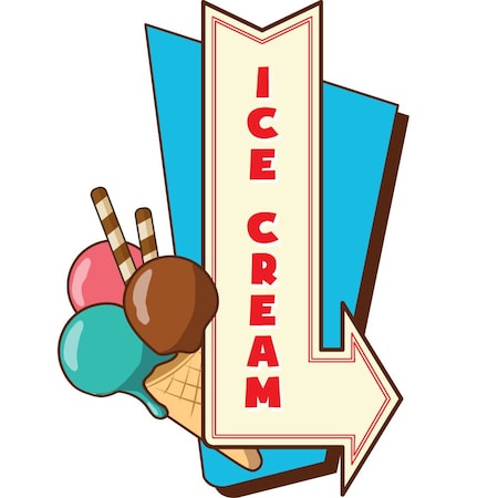 Signmission ICE CREAM 4 Concession Decal sign cart trailer stand sticker equipment, D-DC-24-Ice Cream 4 D-DC-24-Ice Cream 4